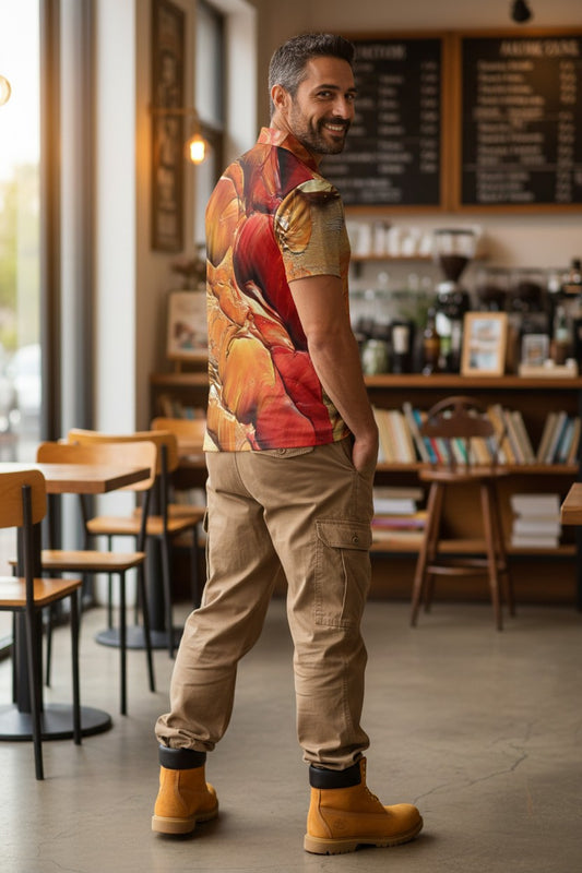 Gold Molten: The Liquid Ember Polo