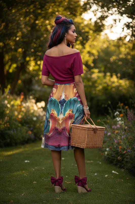 Nebula Abstract Maxi Skirt