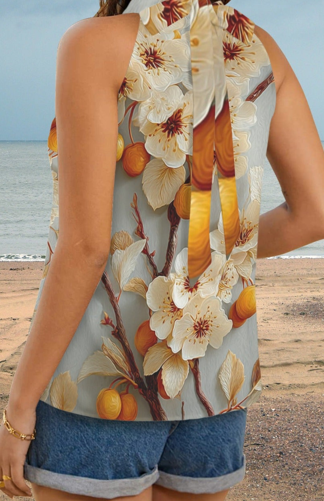 Ivory Cherry Back View