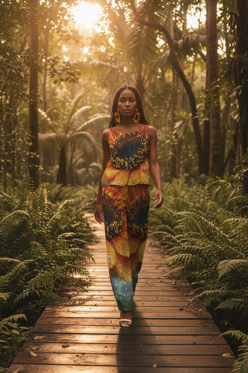 Sunflower Goddess: The Solar Vitality Pant Set