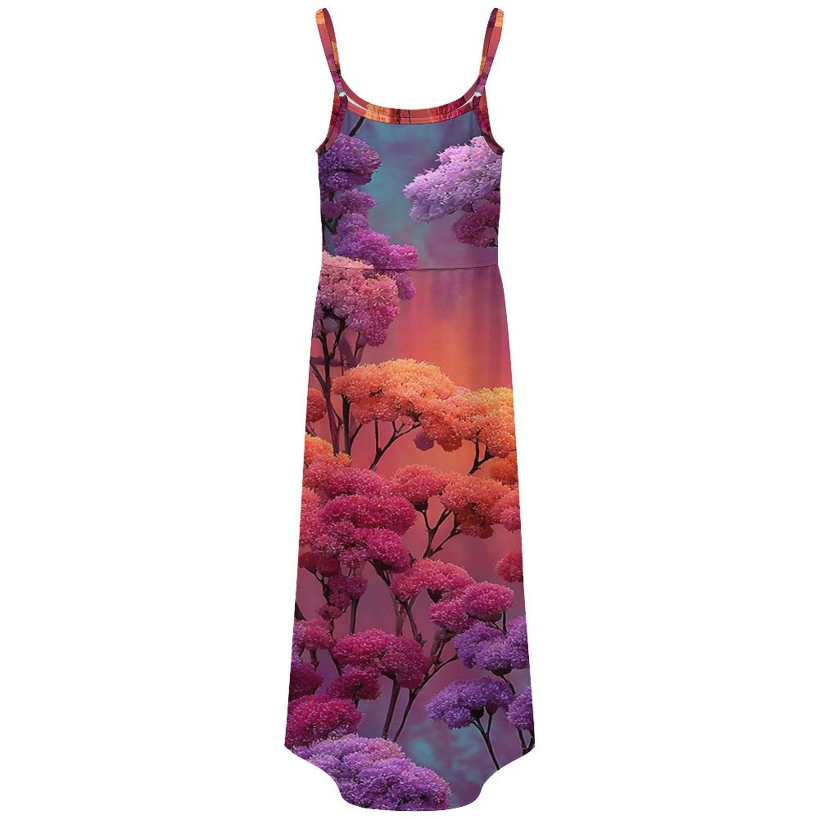 Custom Womens Spaghetti Strap Tie Waist Midi Dress