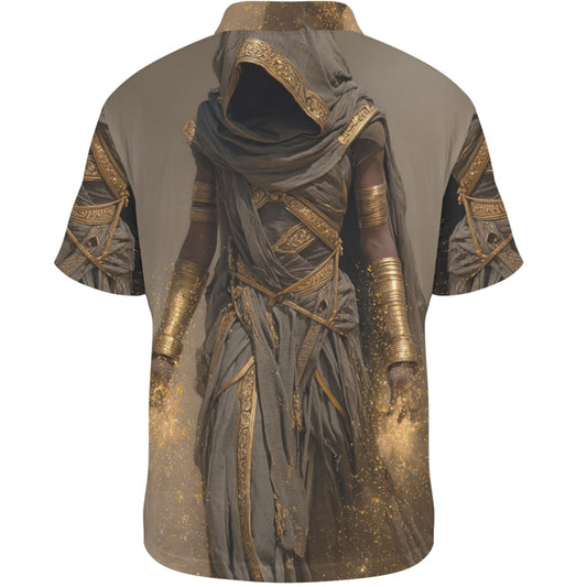 T-shirt with warrior design on a white background