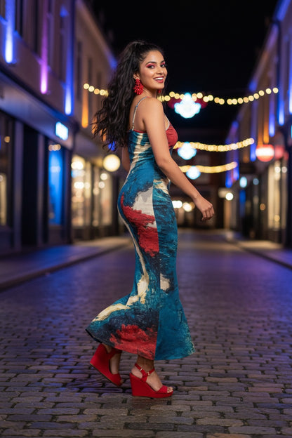 Crimson & Midnight Maxi