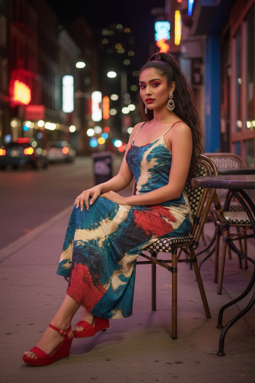 Crimson & Midnight Maxi