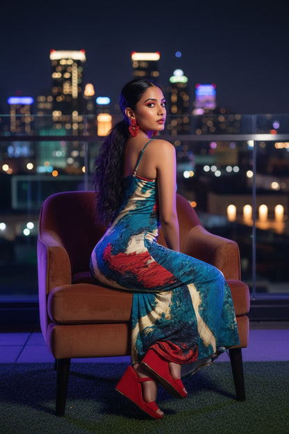 Crimson & Midnight Maxi