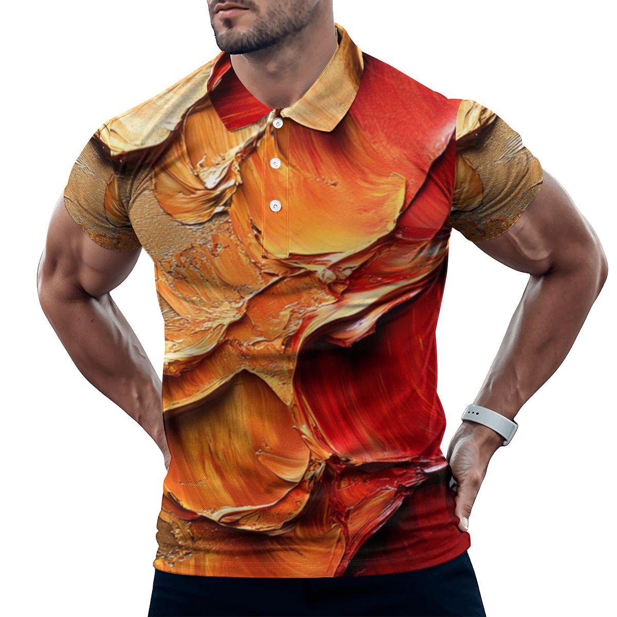 Gold Molten: The Liquid Ember Polo