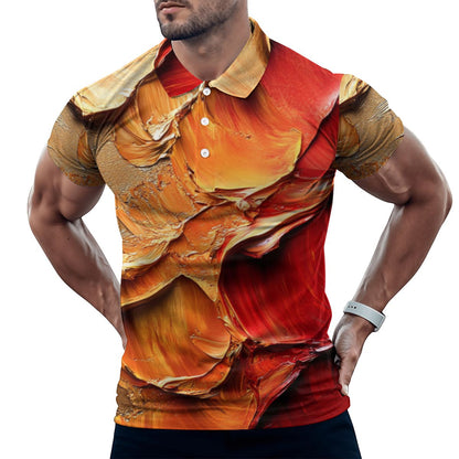 Gold Molten: The Liquid Ember Polo