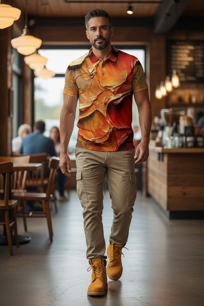 Gold Molten: The Liquid Ember Polo