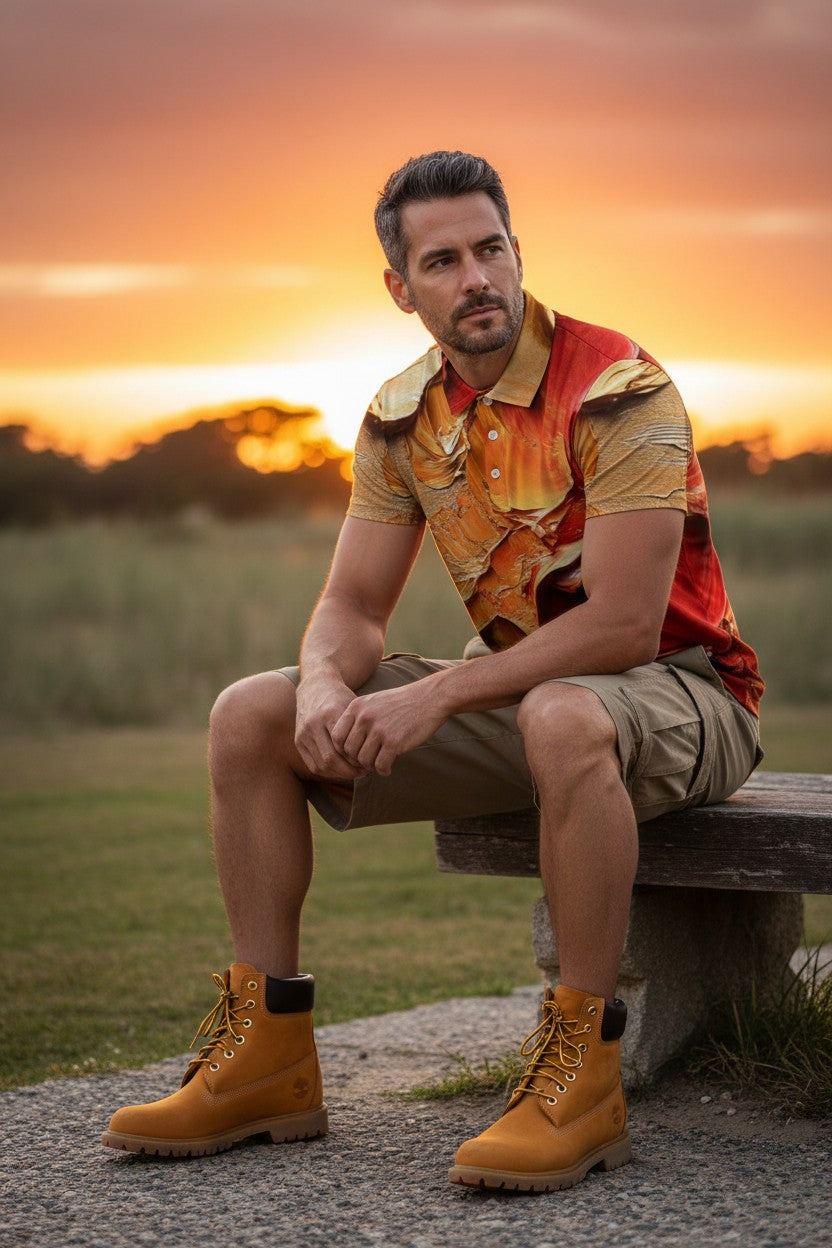 Gold Molten: The Liquid Ember Polo