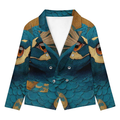 Regal Peacock: The Sovereign Ladies' Blazer