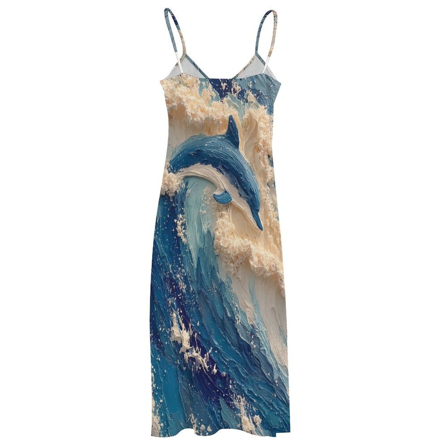 Women's Spaghetti Strap V-Neck Maxi Dress