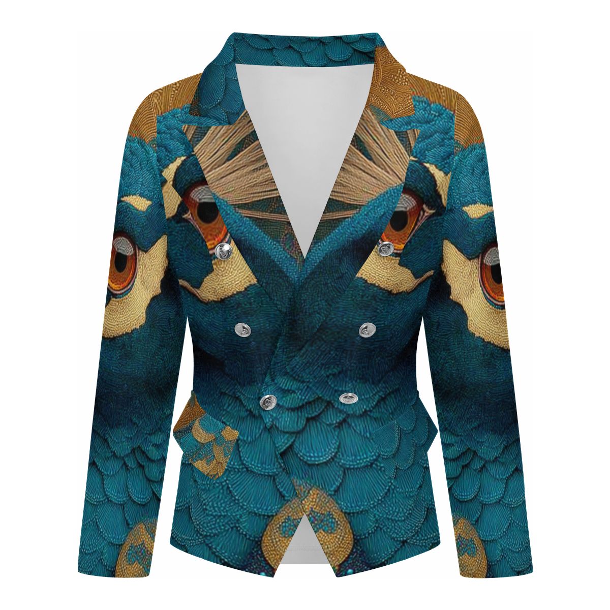Regal Peacock: The Sovereign Ladies' Blazer
