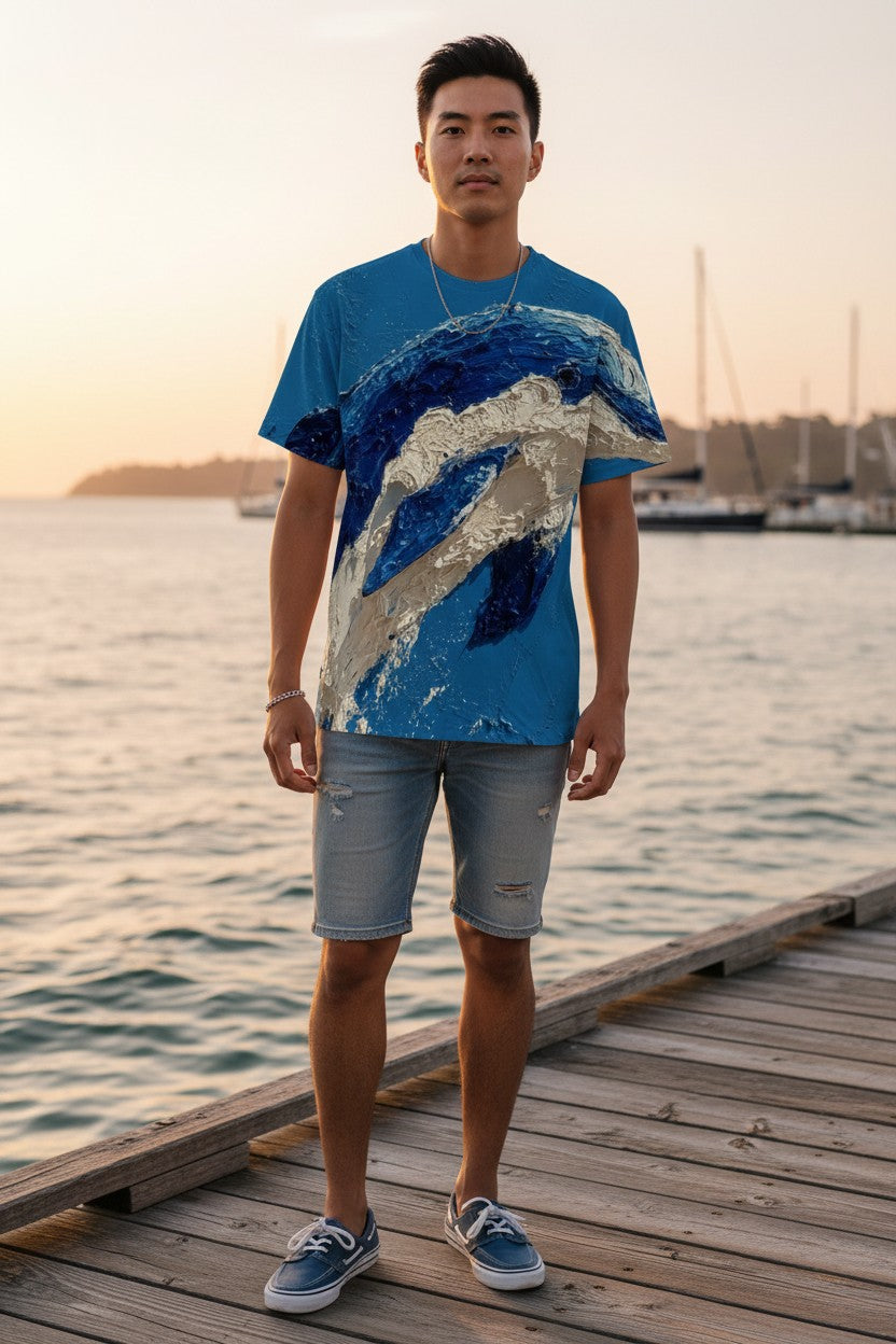 Dolphin Leap: The Infinite Horizon Tee