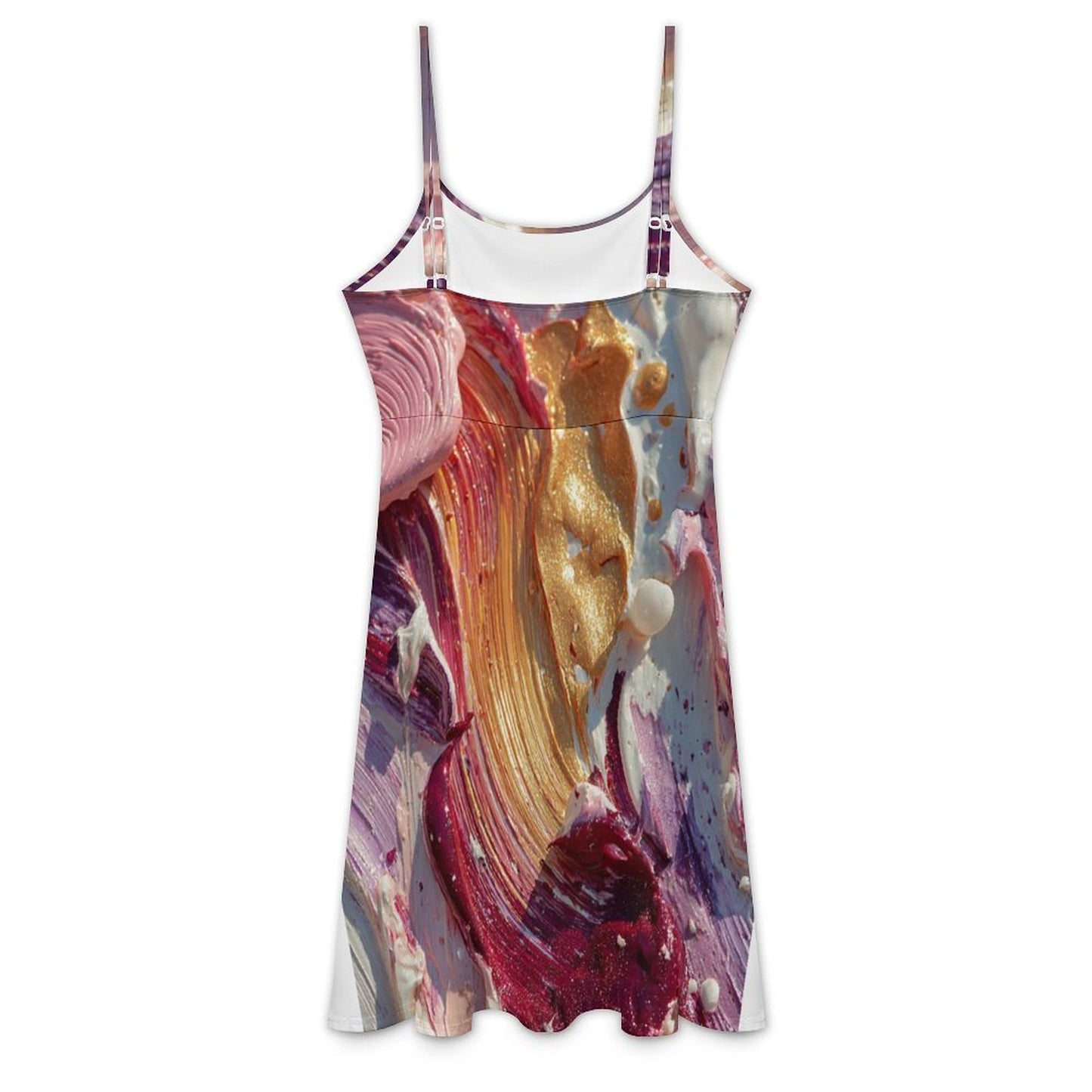 Custom Womens Square Neck Sleeveless Flared Midi Dress