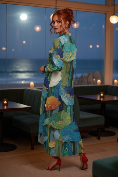 Spring Garden: The Botanical Sovereign Shirt Dress