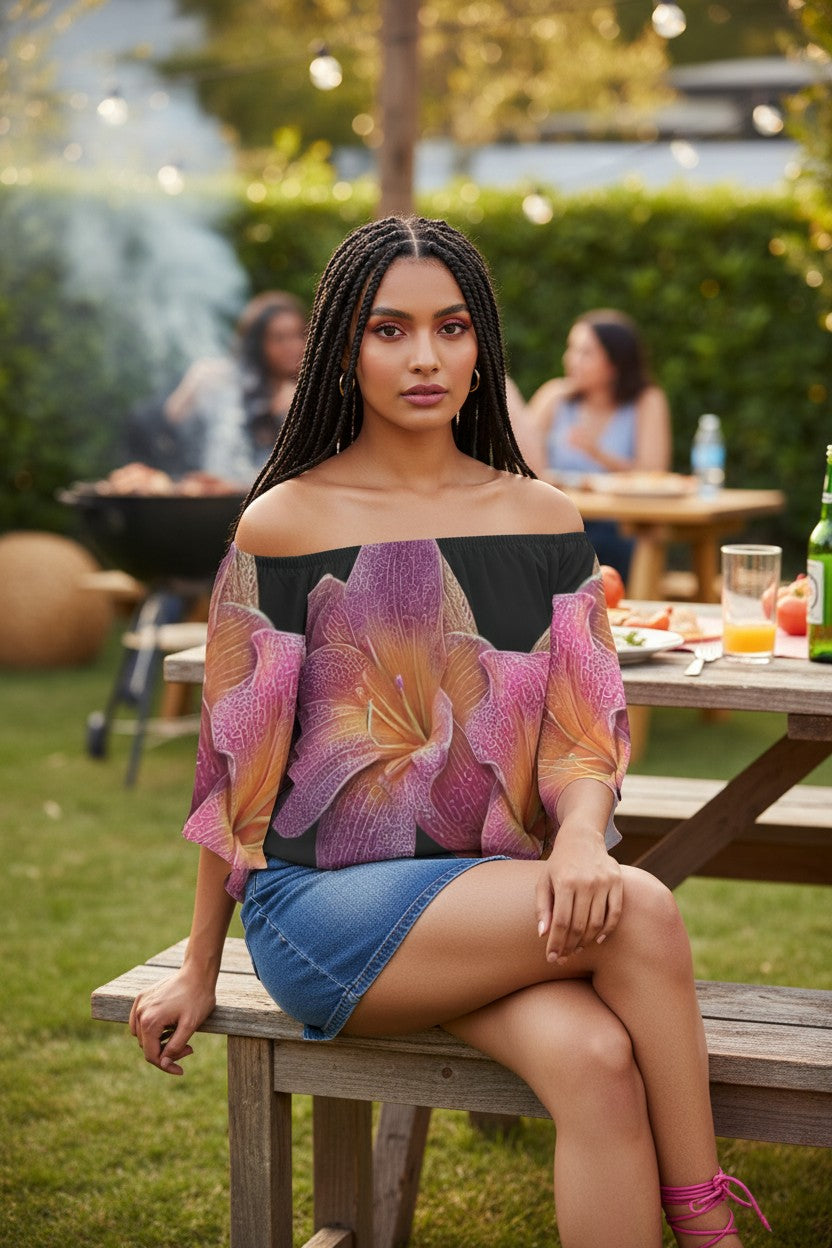 Pink Lilies Top