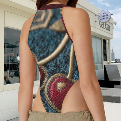 Cherry Geo Bodysuit Back View