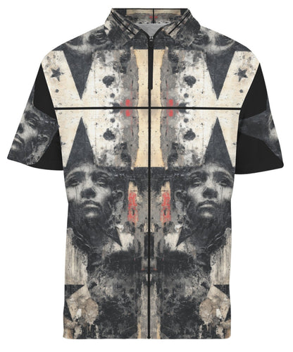 Grunge Star Polo Front View 