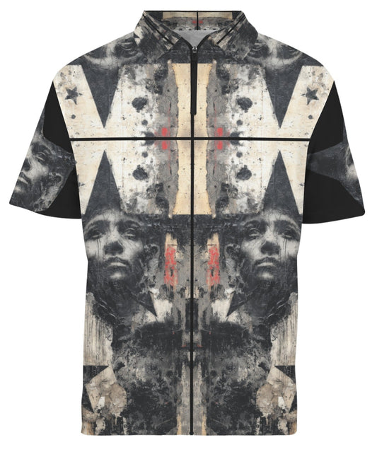 Grunge Star Polo Front View 