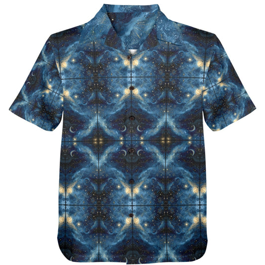 Starry Night Doodle Button Up