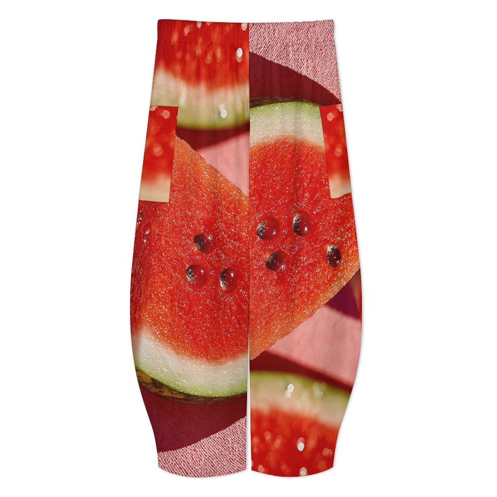 Custom Personalized Women's Elastic Waist Pocketed Wide Leg Pants