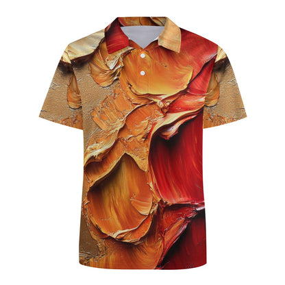 Gold Molten: The Liquid Ember Polo