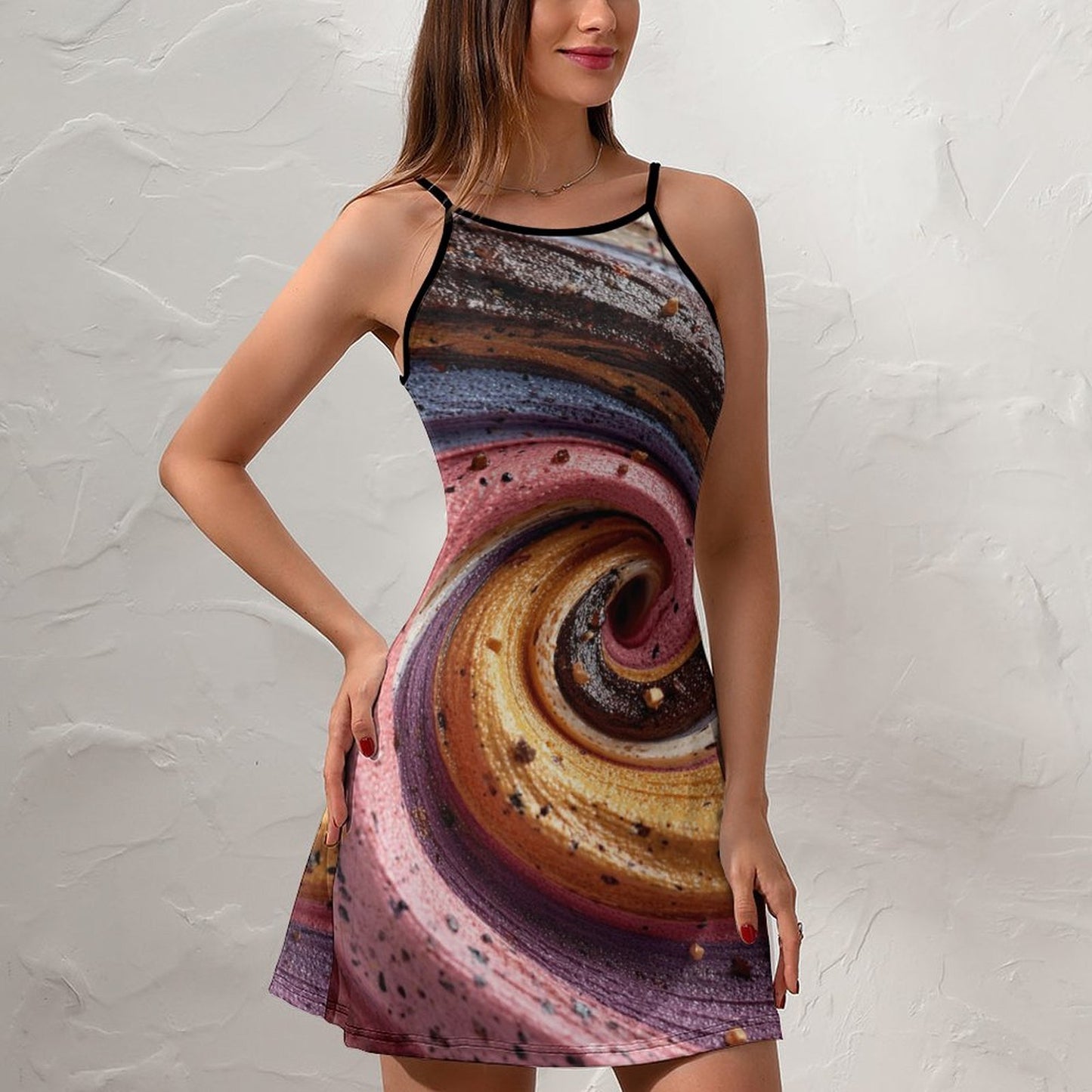 Women's Halter Neck Mini Slip Dress