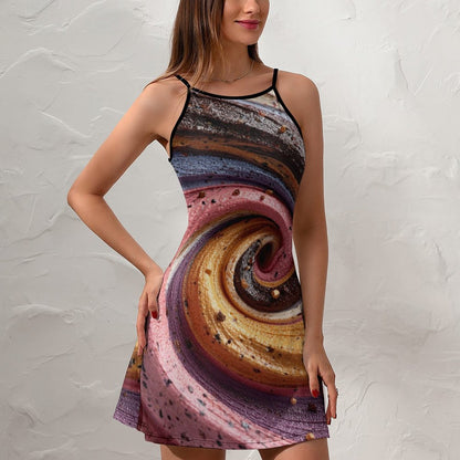 Women's Halter Neck Mini Slip Dress