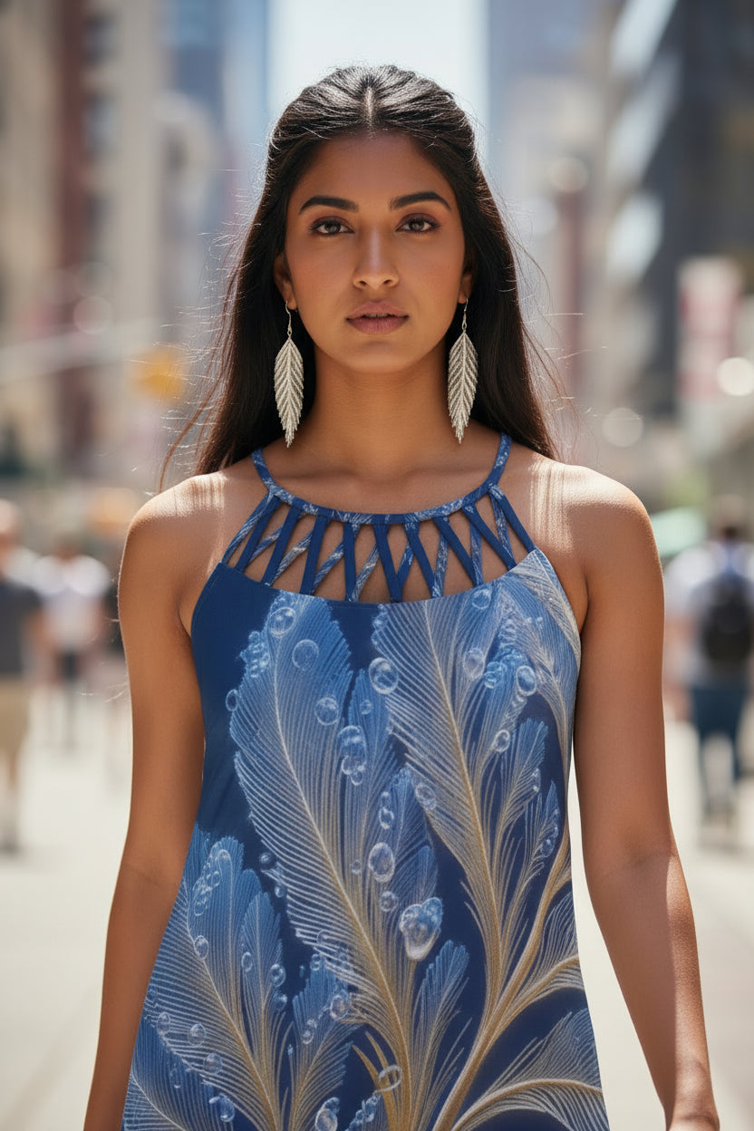Light as a Feather: The Ethereal Halter Swing Dress