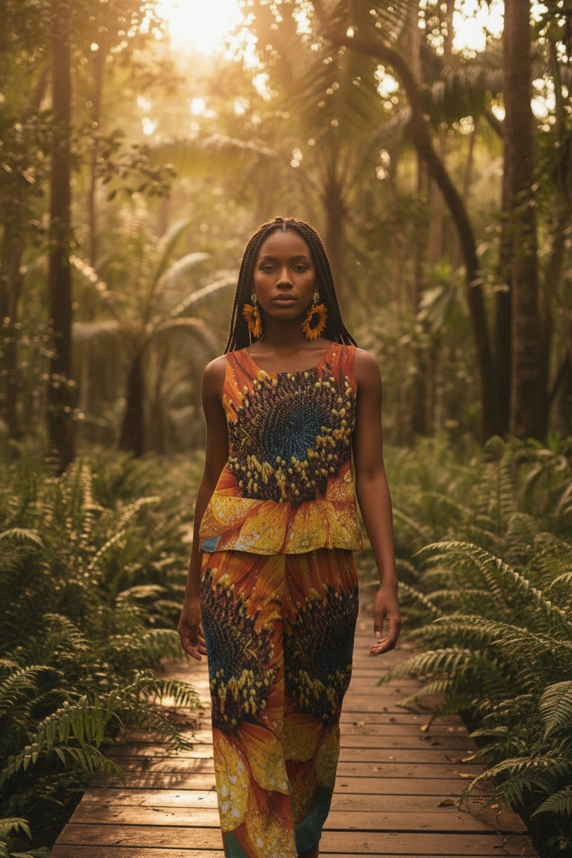 Sunflower Goddess: The Solar Vitality Pant Set