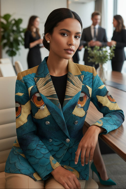 Regal Peacock: The Sovereign Ladies' Blazer