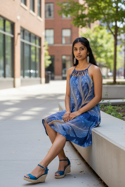 Light as a Feather: The Ethereal Halter Swing Dress