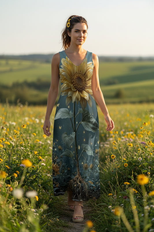 Sunflower Roots: The Grounded Vitality Maxi With Pockets